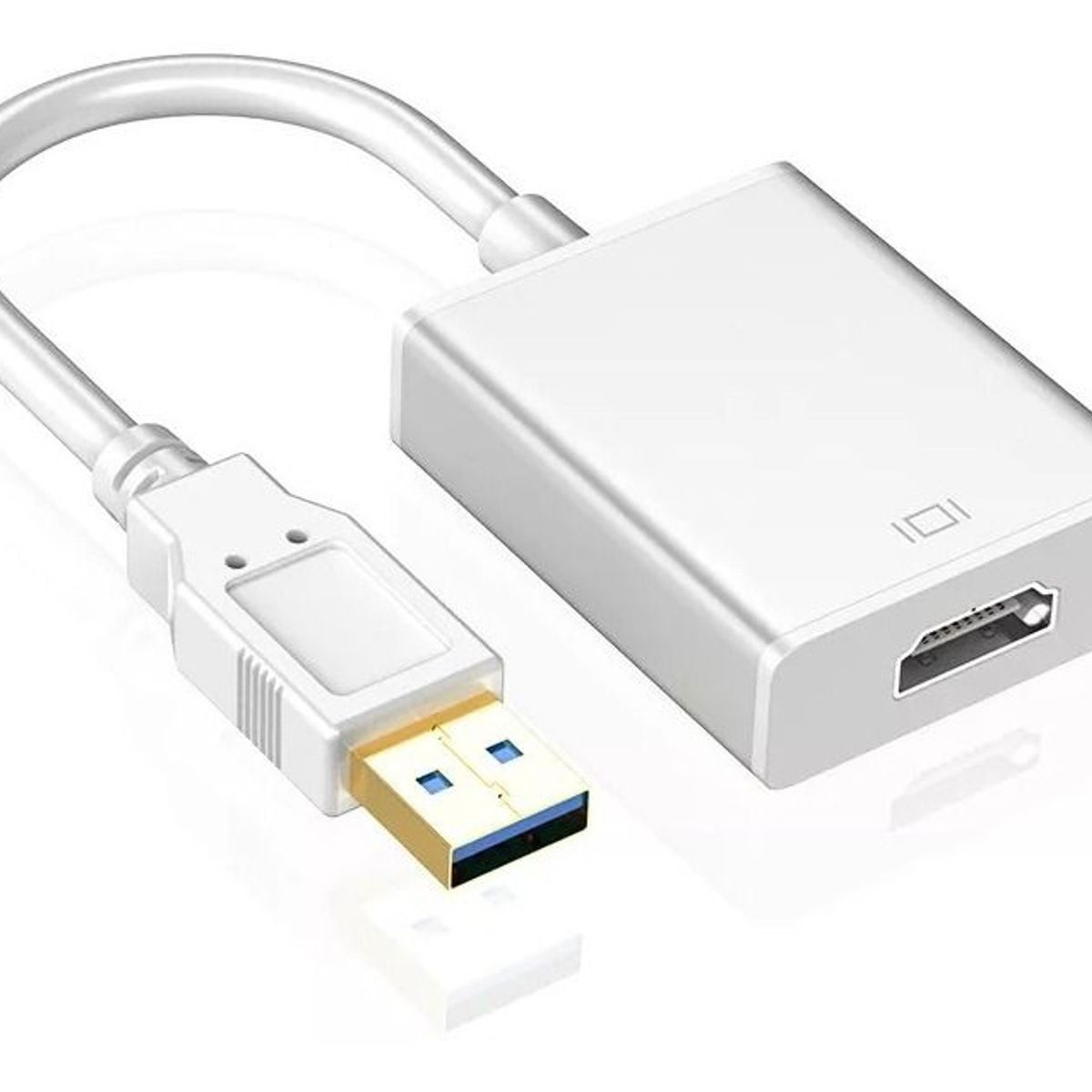 GENERICO - Adaptador Convertidor Usb 3.0 A Hdmi Full Hd 1080 Blanco