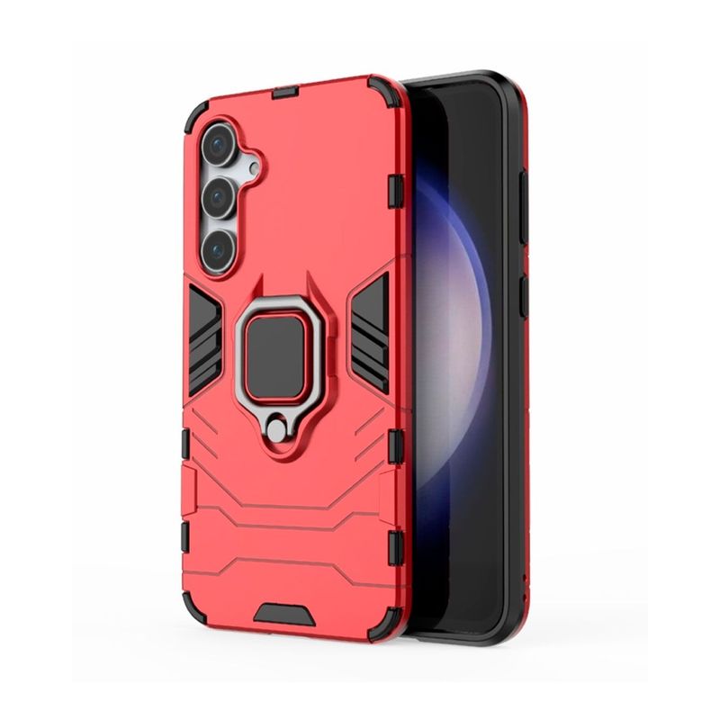 GENERICO - Funda Anti Golpes Anillo Compatible con Samsung S23 FE Rojo
