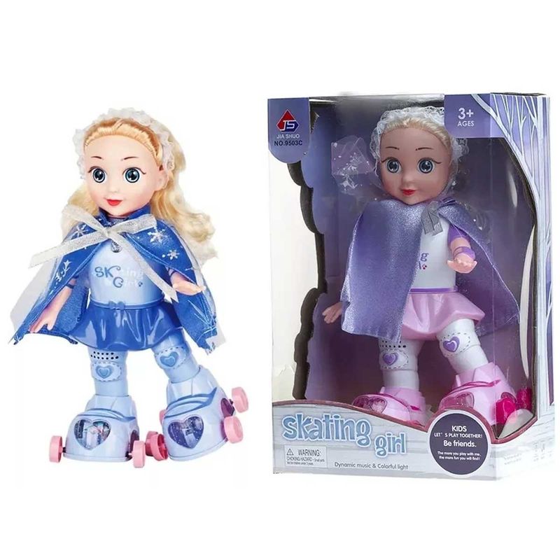 GENERICO - Muñeca Patinadora Luces Movimiento Juguete Musical Niñas