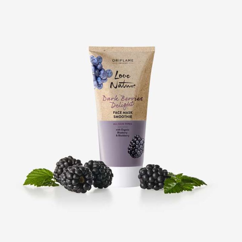 ORIFLAME - Mascarilla Facial tipo Batido con Moras Oscuras Love Nature