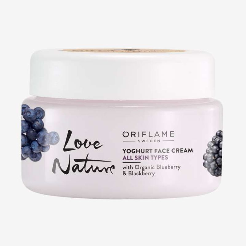 ORIFLAME - Crema Facial tipo Yogur con Moras Oscuras Love Nature