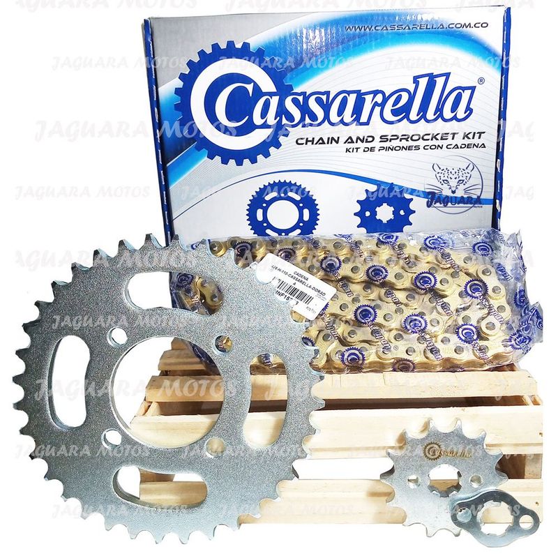 GENERICO - Kit Arrastre Unik 110 Kymco Cadena Dorada Cassarella