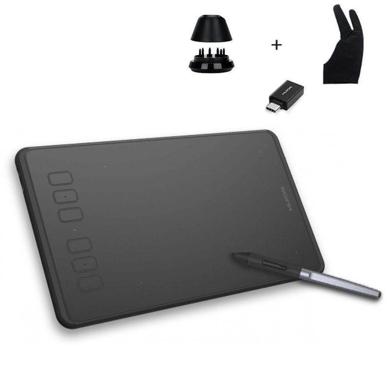 HUION - Tableta Gráfica Dibujo Huion Inspiroy H640p Con Lápiz Óptico