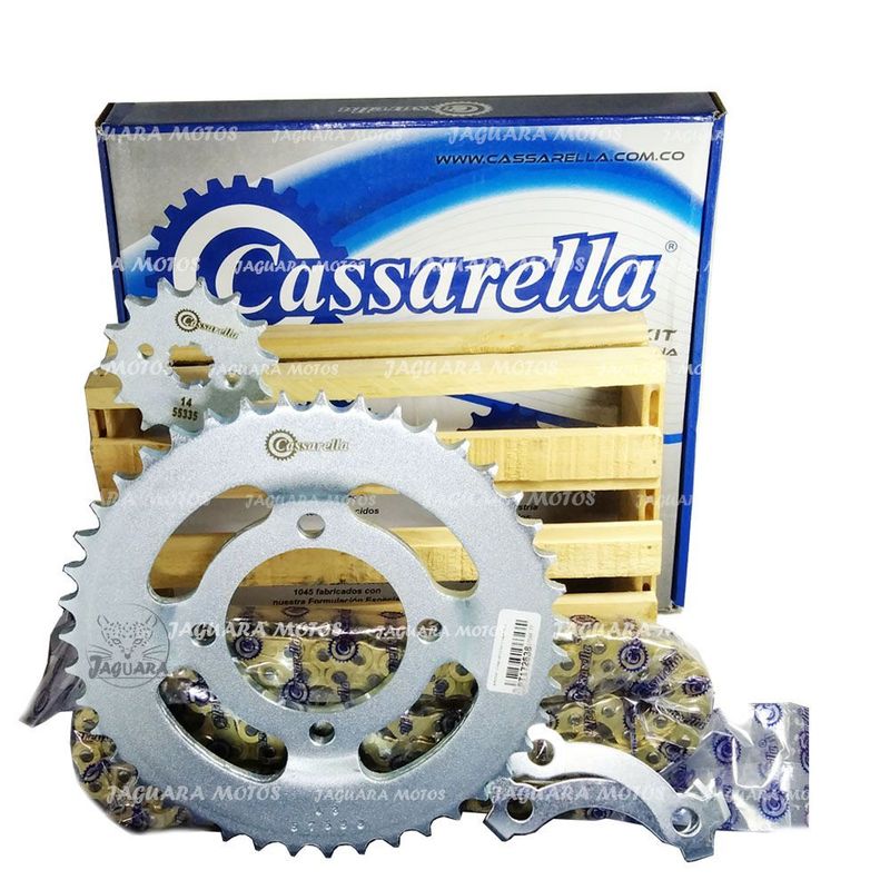 GENERICO - kit Kit Arrastre Mach 110 Victory Cadena Dorada Cassarella
