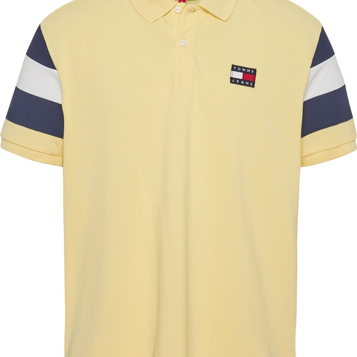 TOMMY HILFIGER - Polo De Mangas Con Rayas Y Corte Amplio Hombre Amarillo Tommy Jeans