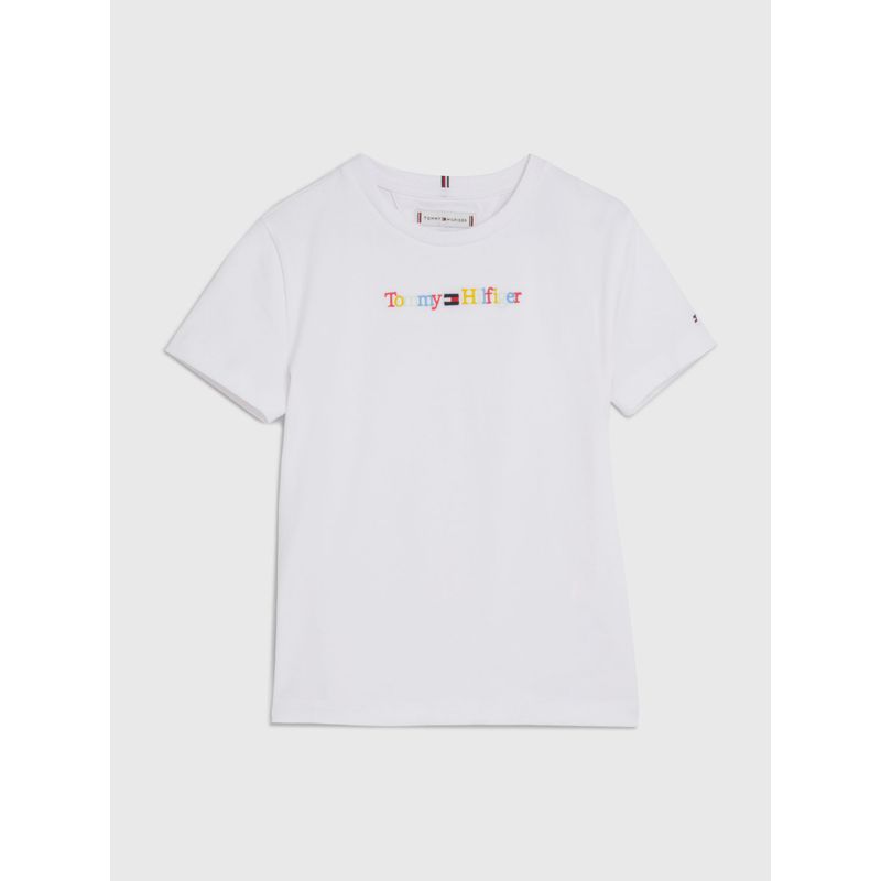 TOMMY HILFIGER - Camiseta De Niña Con Logo color Blanco Tommy Hilfiger