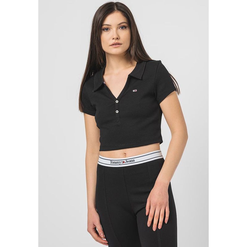 TOMMY HILFIGER - Top Para Mujer Negro Tommy Jeans