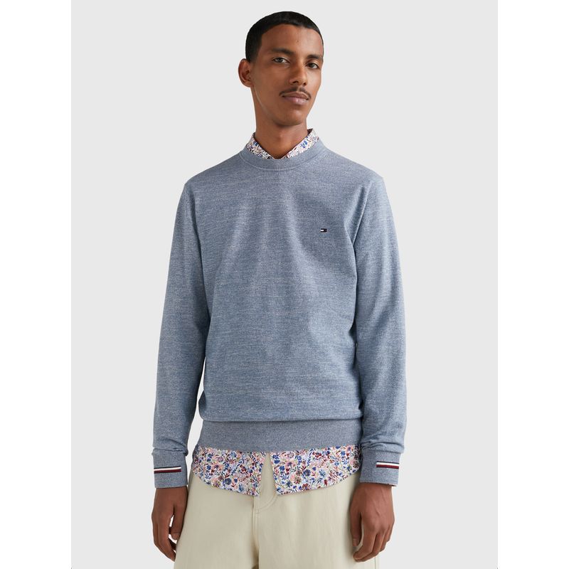 TOMMY HILFIGER - Saco Con Puños Con Cinta Distintiva Hombre Celeste Tommy Hilfiger