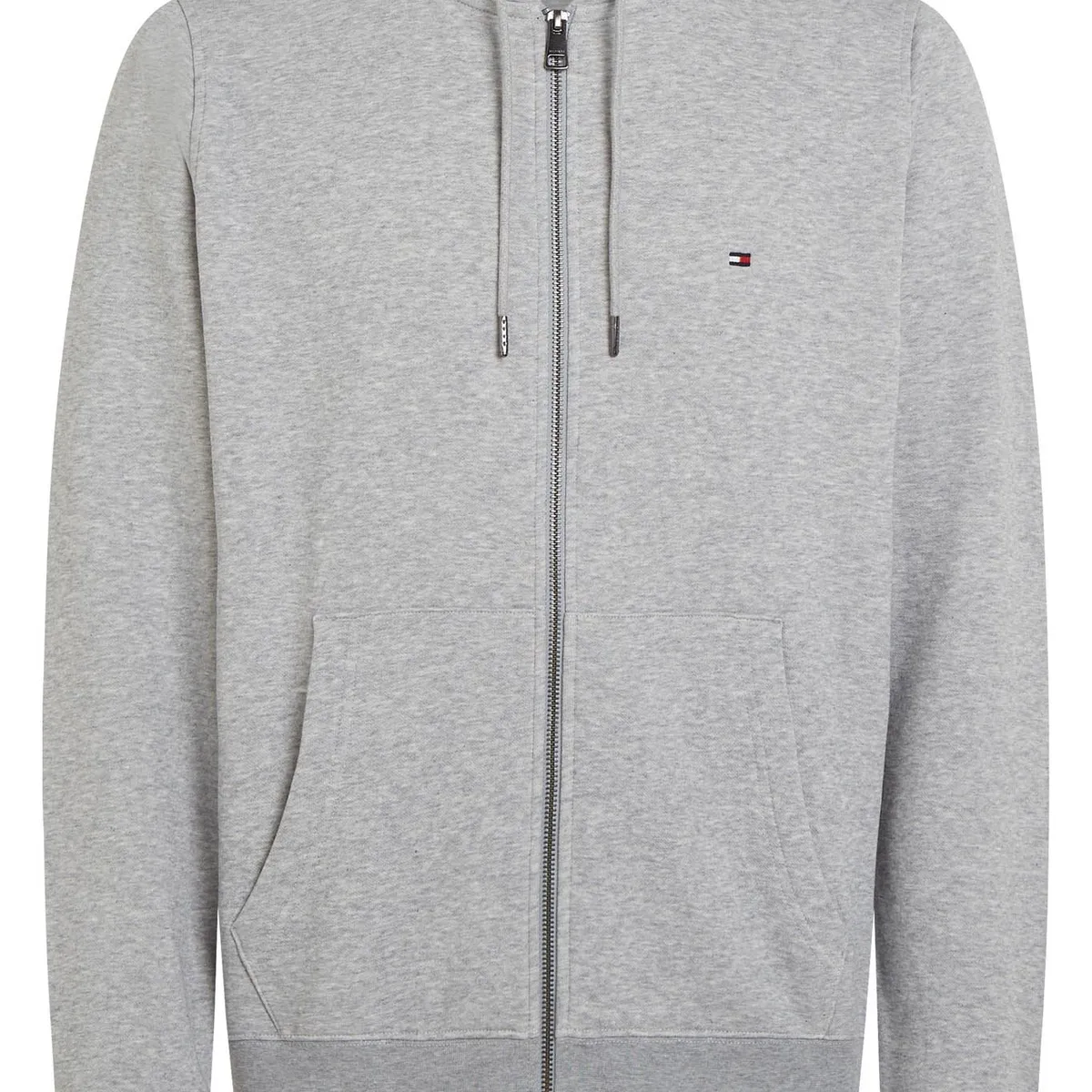TOMMY HILFIGER - Buzo Gris Con Cremallera Con Gorro Para Hombre