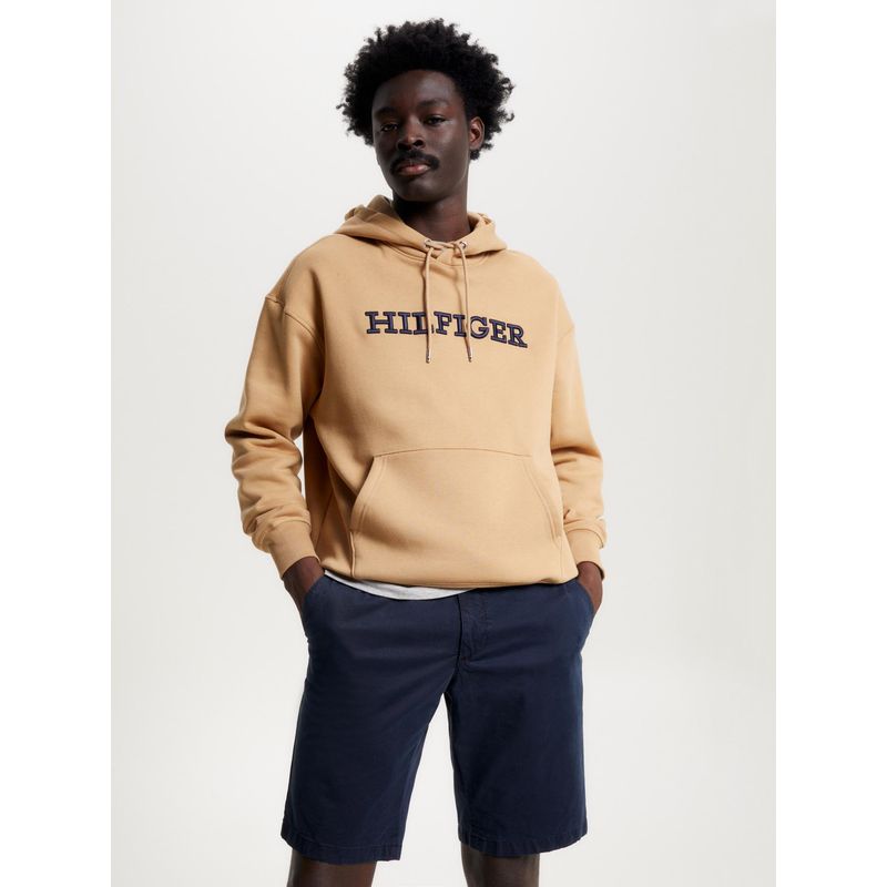 TOMMY HILFIGER - Saco Con Gorro Y Monotipo Hilfiger Hombre Khaki Tommy Hilfiger