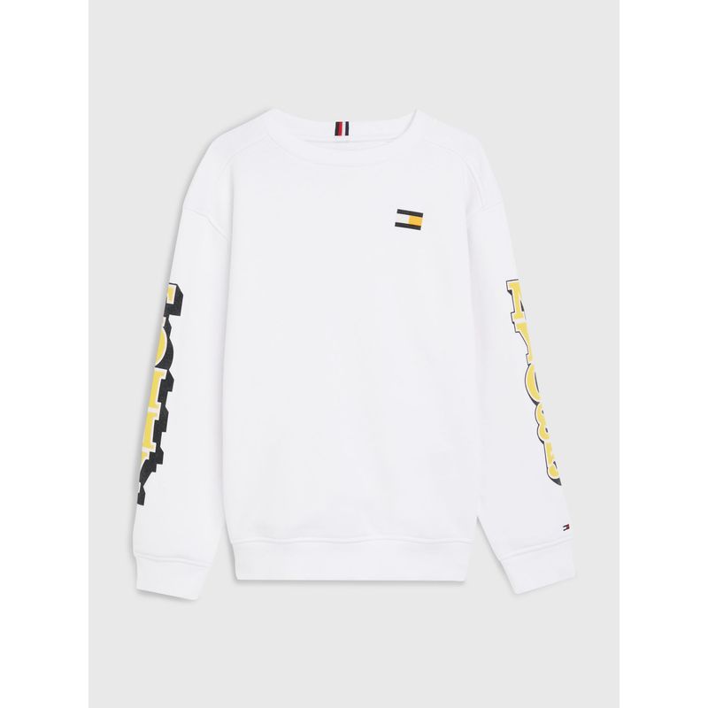 TOMMY HILFIGER - Saco De Felpa Con Logo Niño Blanco Tommy Hilfiger