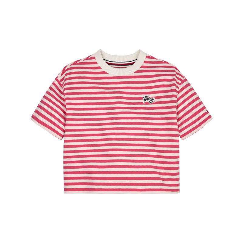 TOMMY HILFIGER - Camiseta Con Rayas Marineras Para Niña Tommy Hilfiger