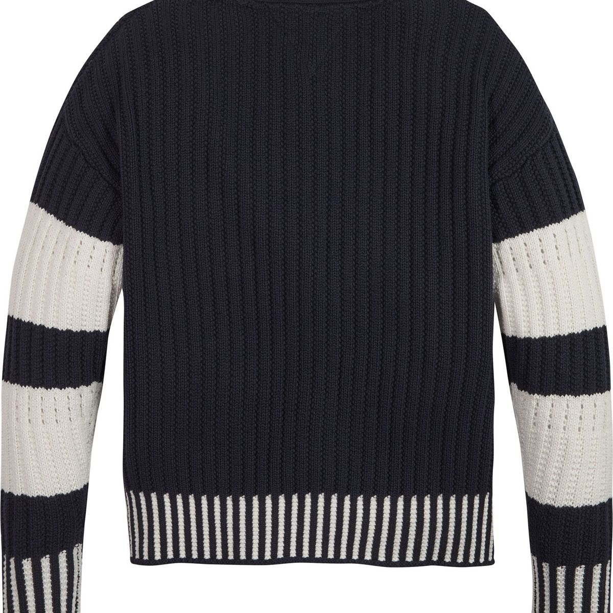 TOMMY HILFIGER - Saco Azul De Rayas Con Logo Para Niña Tommy Hilfiger