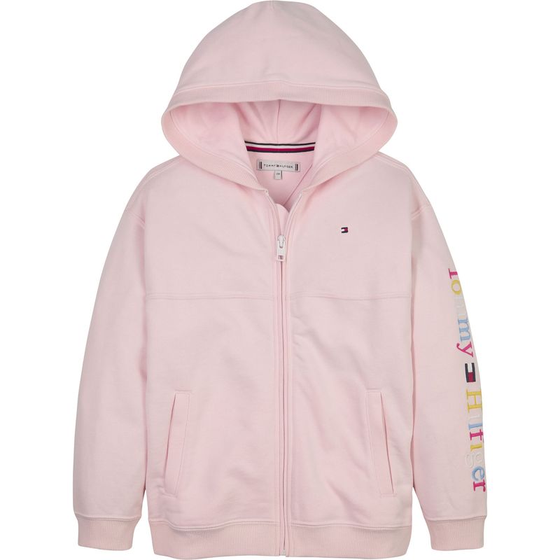 TOMMY HILFIGER - Saco Con Gorro Y Logo Niña Rosa Tommy Hilfiger