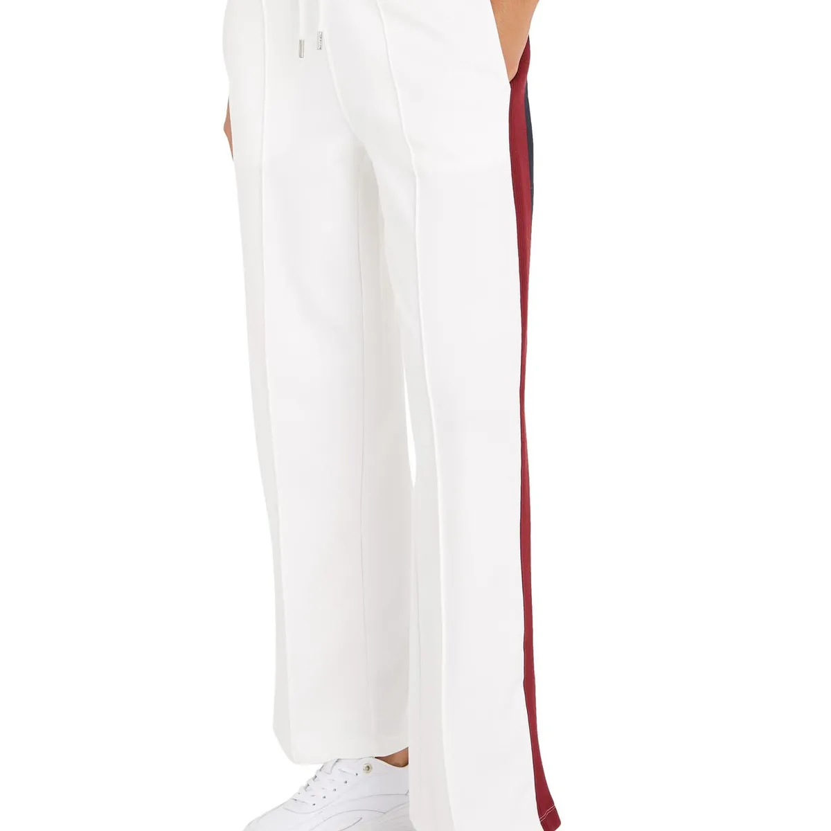 TOMMY HILFIGER - Pantalón Con Rayas Distintivas Mujer Blanco Tommy Hilfiger