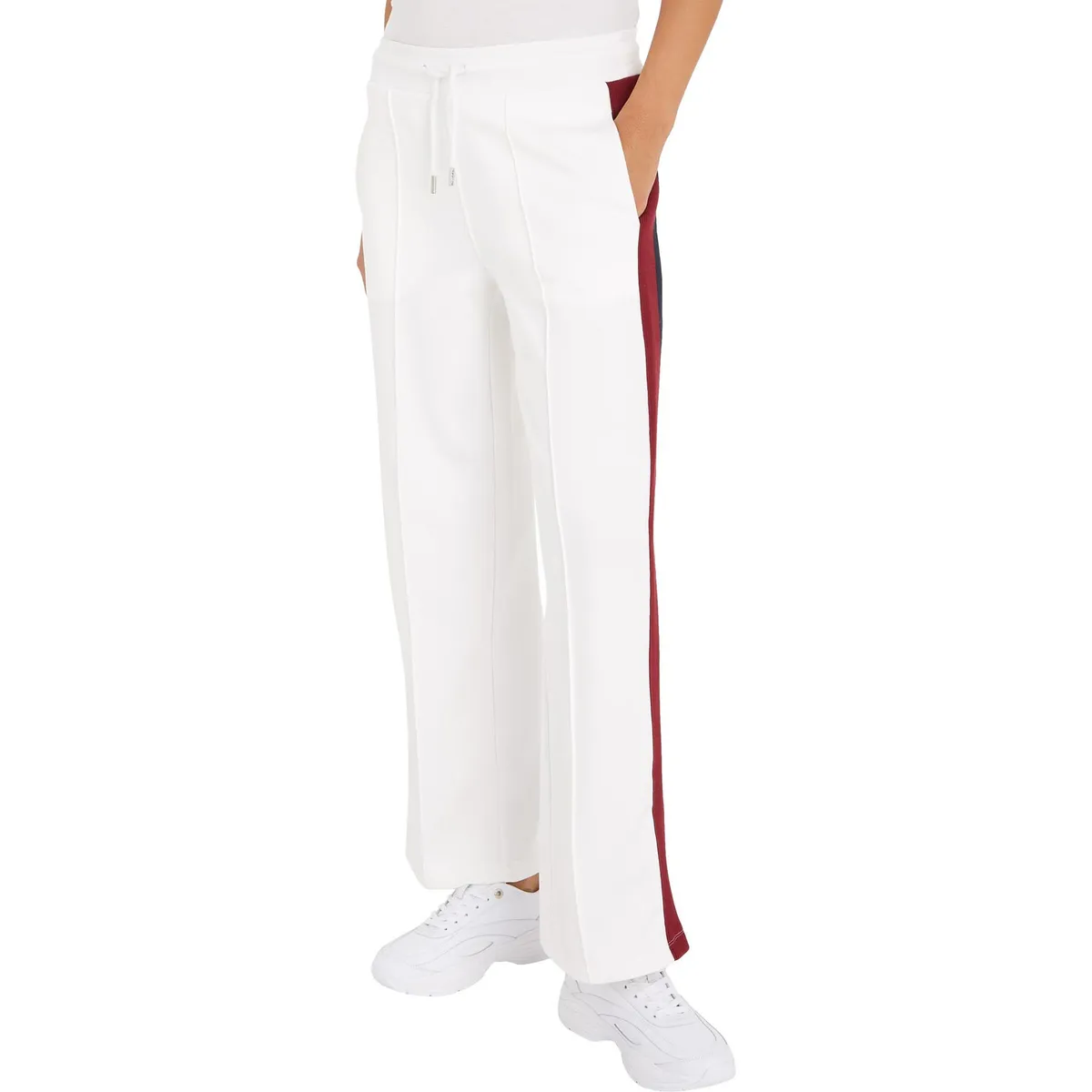 TOMMY HILFIGER - Pantalón Con Rayas Distintivas Mujer Blanco Tommy Hilfiger
