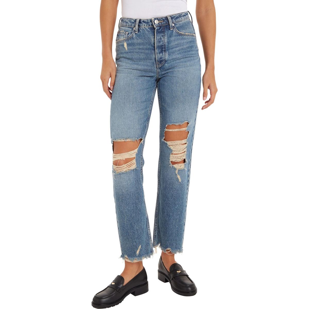TOMMY HILFIGER - Jeans Rotos Para Mujer Tommy Hilfiger