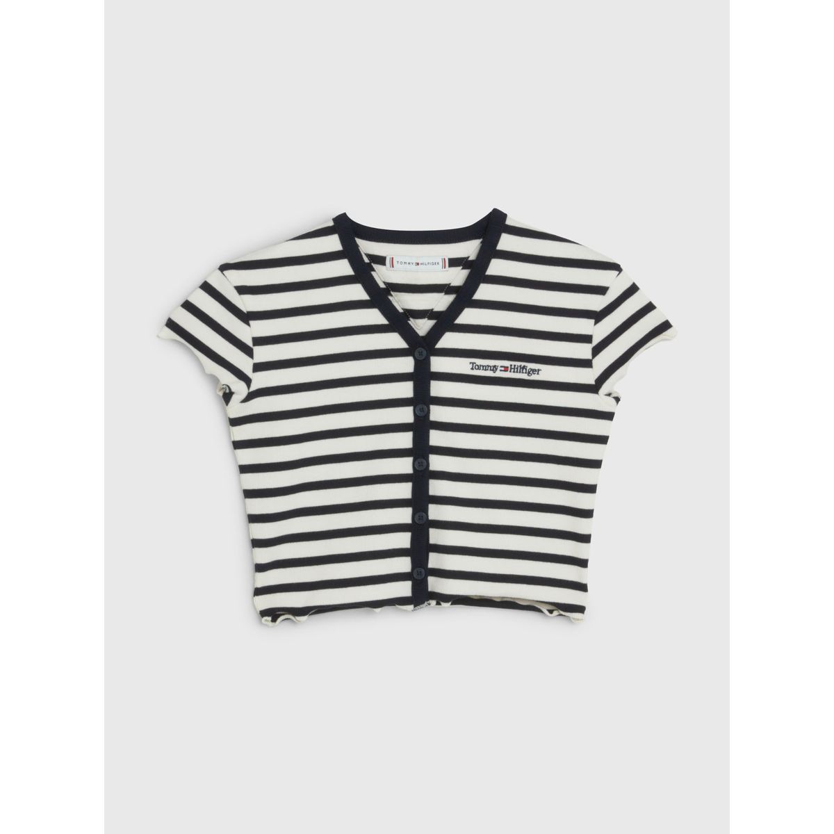 TOMMY HILFIGER - Top Acanalado De Rayas Con Cierre Botones Niña Tommy Hilfiger