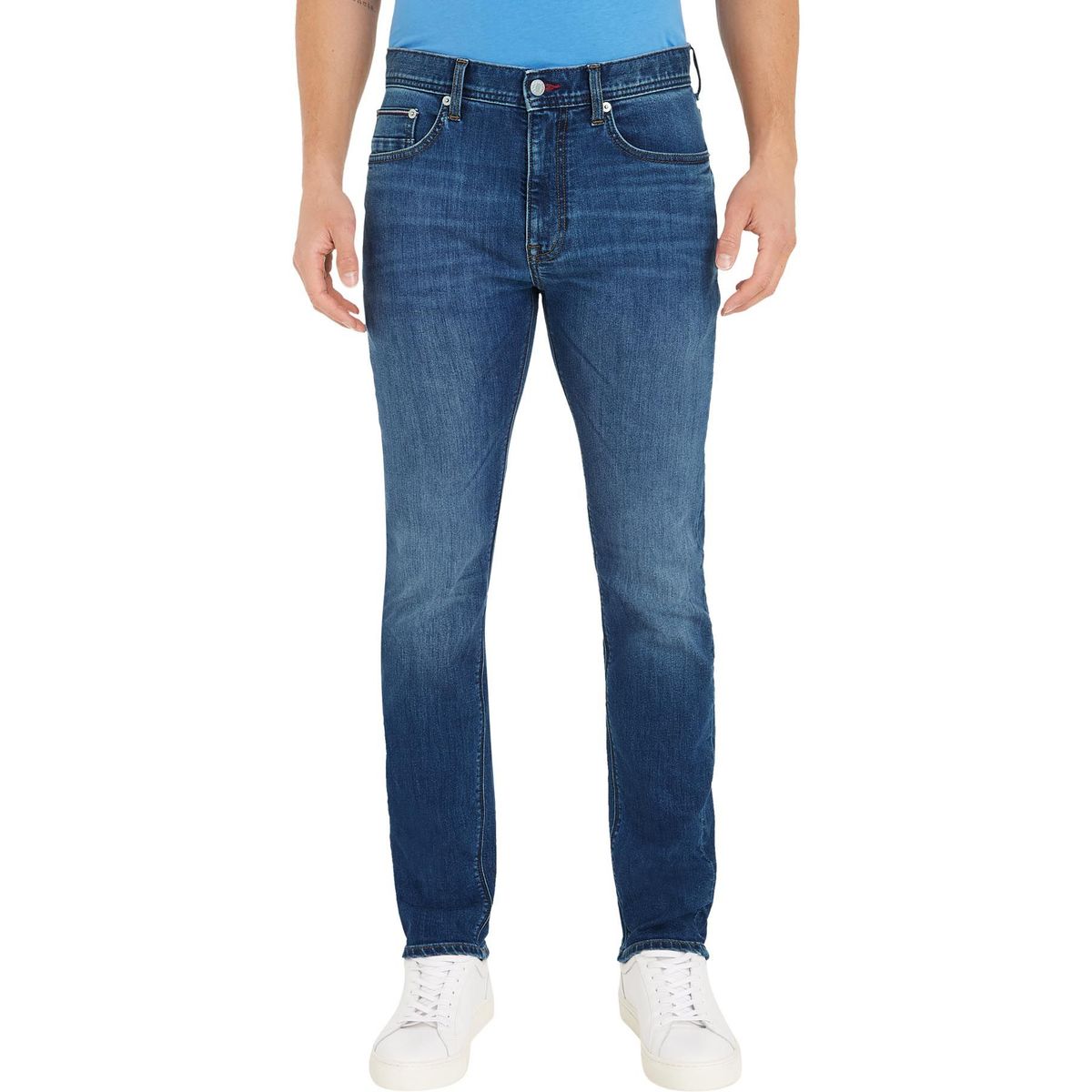 TOMMY HILFIGER - Jeans Con Efecto Desgastado Hombre Azul Tommy Hilfiger
