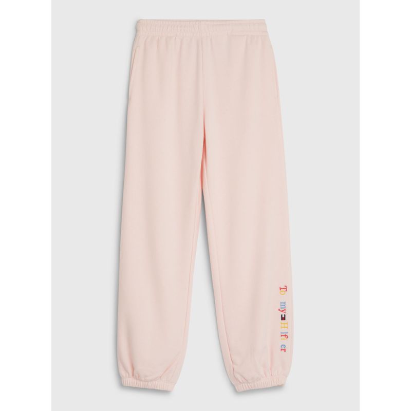 TOMMY HILFIGER - Joggers Rosado Multilogo Para Niña Tommy Hilfiger