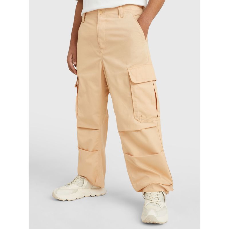 TOMMY HILFIGER - Pantalón Cargo Holgado Aiden Hombre Beige Tommy Jeans