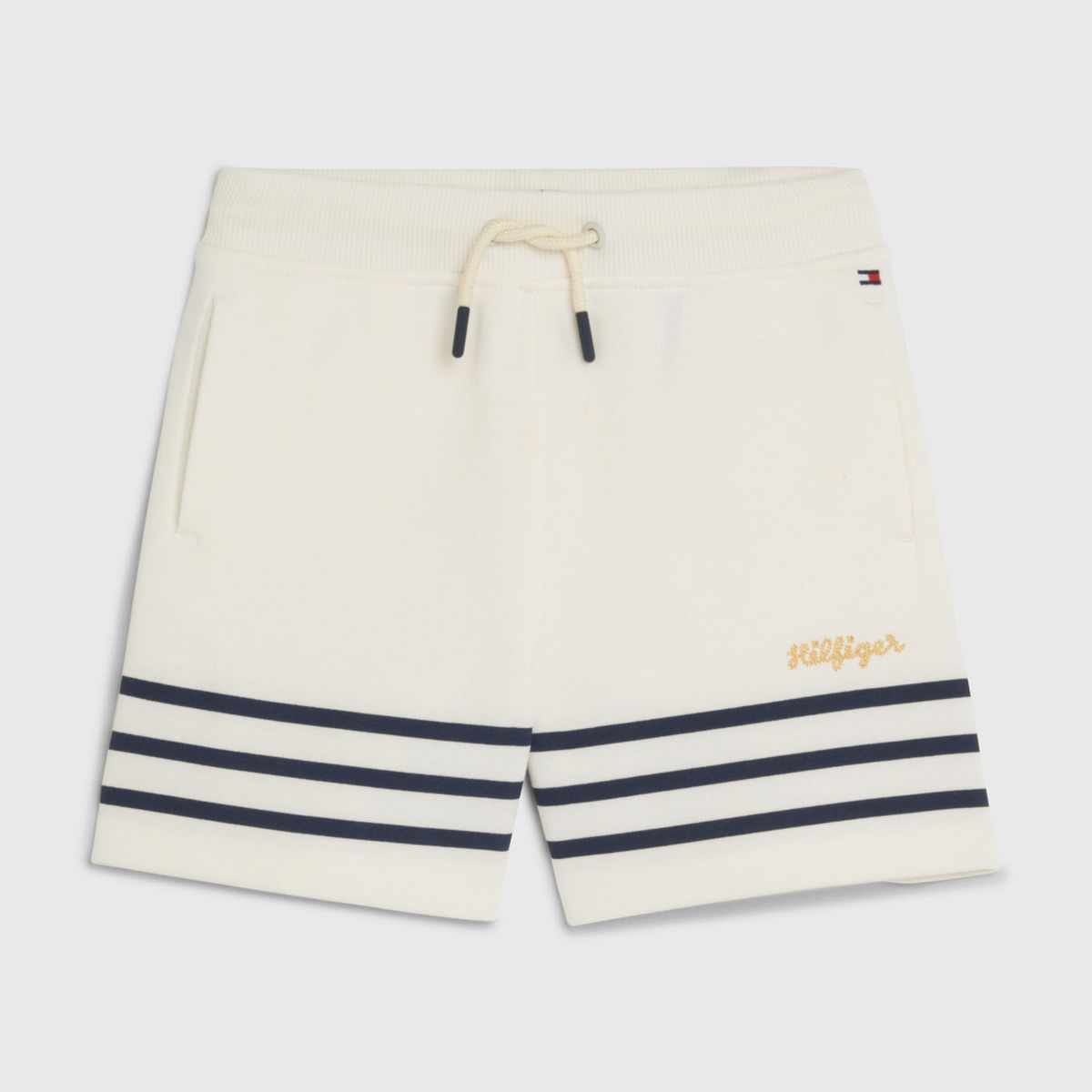 TOMMY HILFIGER - Pantalón Corto Con Rayas Marineras Niña Blanco Tommy Hilfiger