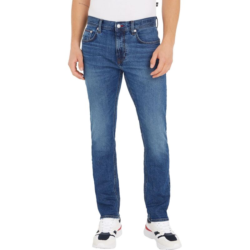 TOMMY HILFIGER - Jeans Con Efecto Desgastado Hombre Azul Tommy Hilfiger
