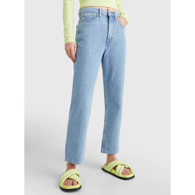 TOMMY HILFIGER - Jeans Harper Rectos De Talle Alto Y Tobilleros Mujer Azul Tommy Jeans