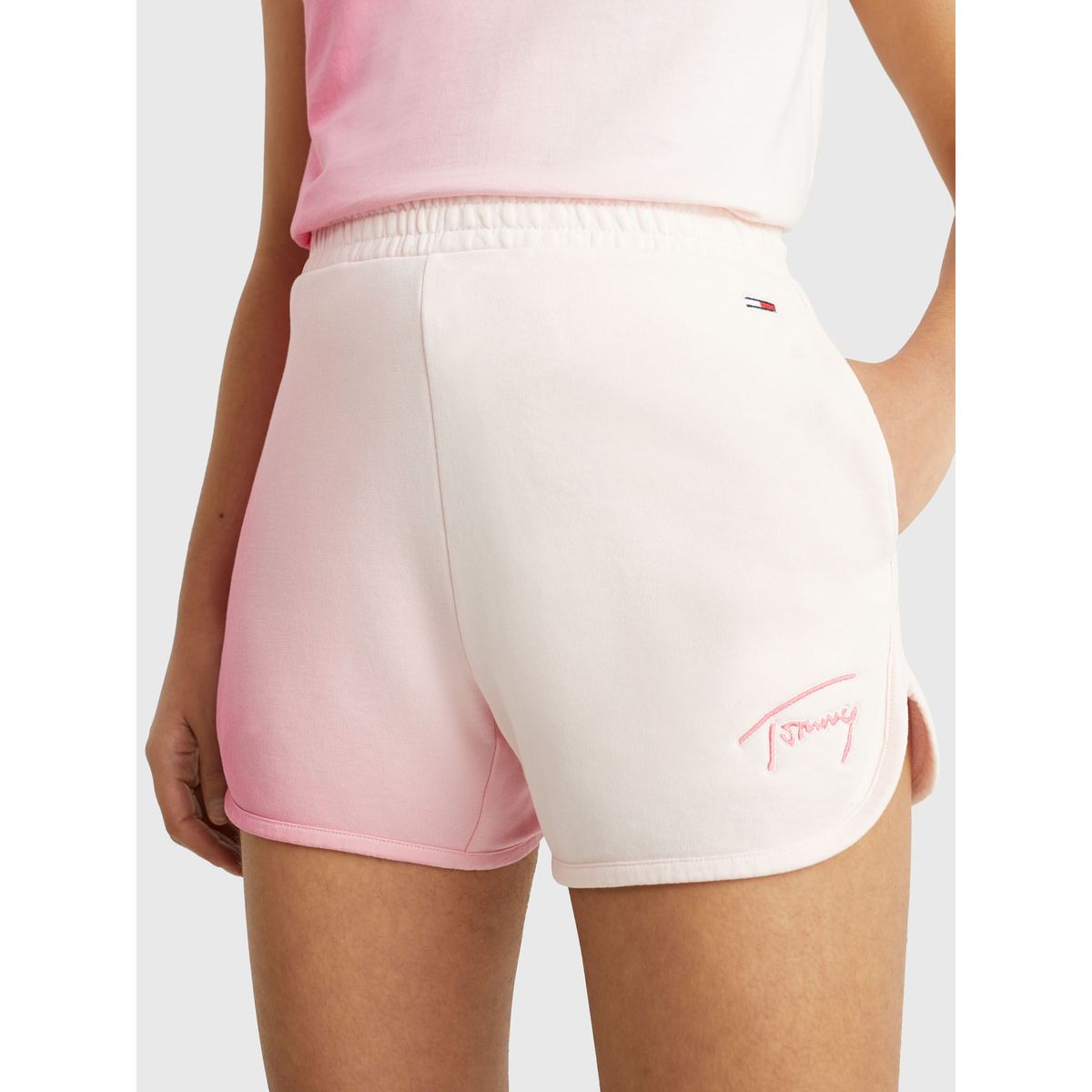 TOMMY HILFIGER - Pantalón Corto Signature Con Efecto Degradé Mujer Rosa Tommy Jeans