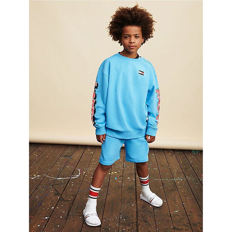TOMMY HILFIGER - Bermuda En Algodón De Chándal Con Bolsillo Y Logo Para Niño Tommy Hilfiger