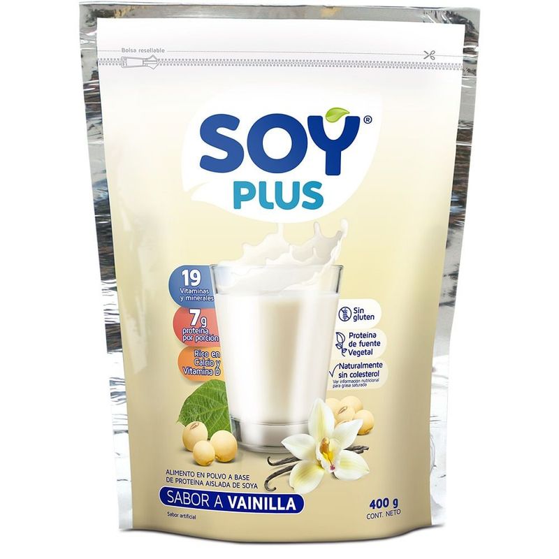 SOY PLUS - Leche De Soya Vainilla Soy Plus X 400G