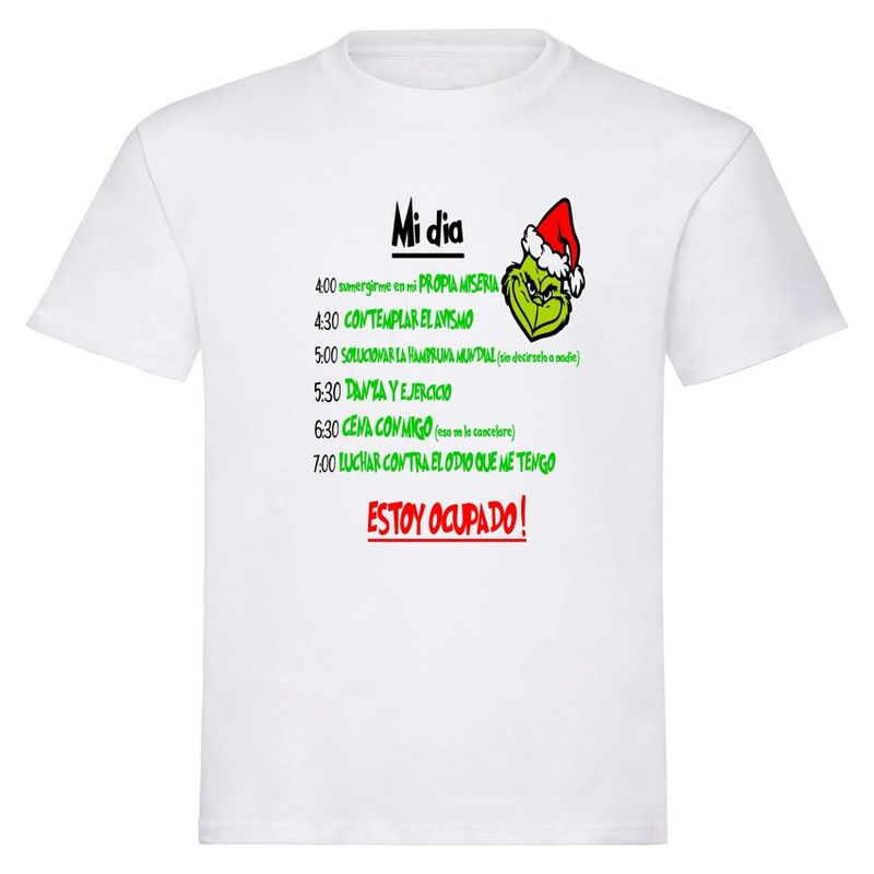 VANIDADES COLLECTIONS - Camiseta Mi Día Grinch Camiseta Unisex Grinch Navidad