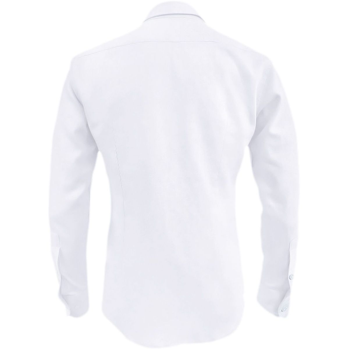 SON DOS - Camisa blanca también en tallas grandes manga larga hombre 