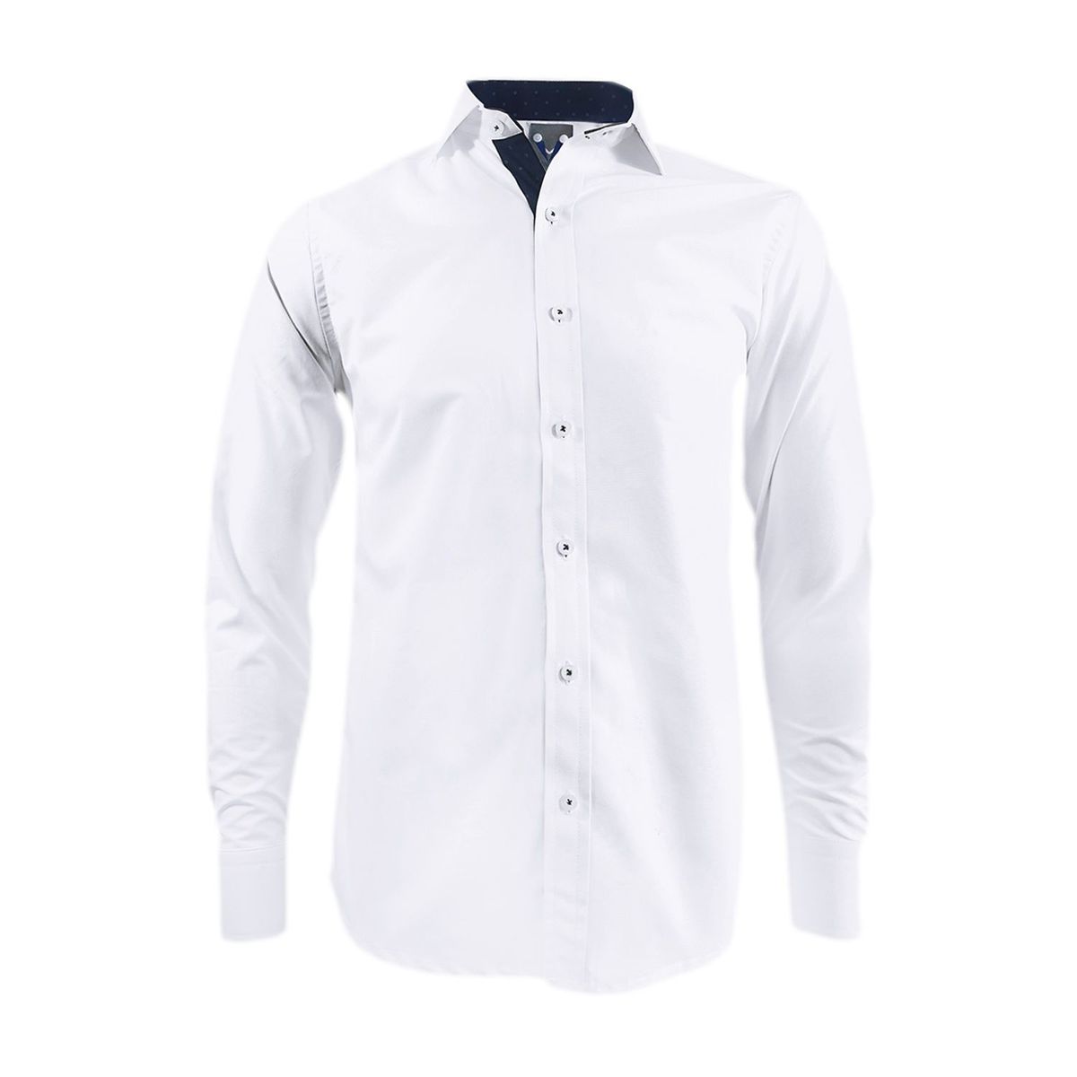 SON DOS - Camisa blanca también en tallas grandes manga larga hombre 