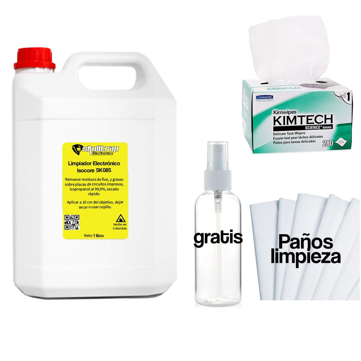 STAND - Limpiador Electrónico Alcohol Isopropílico 1 Litro Skulltrap