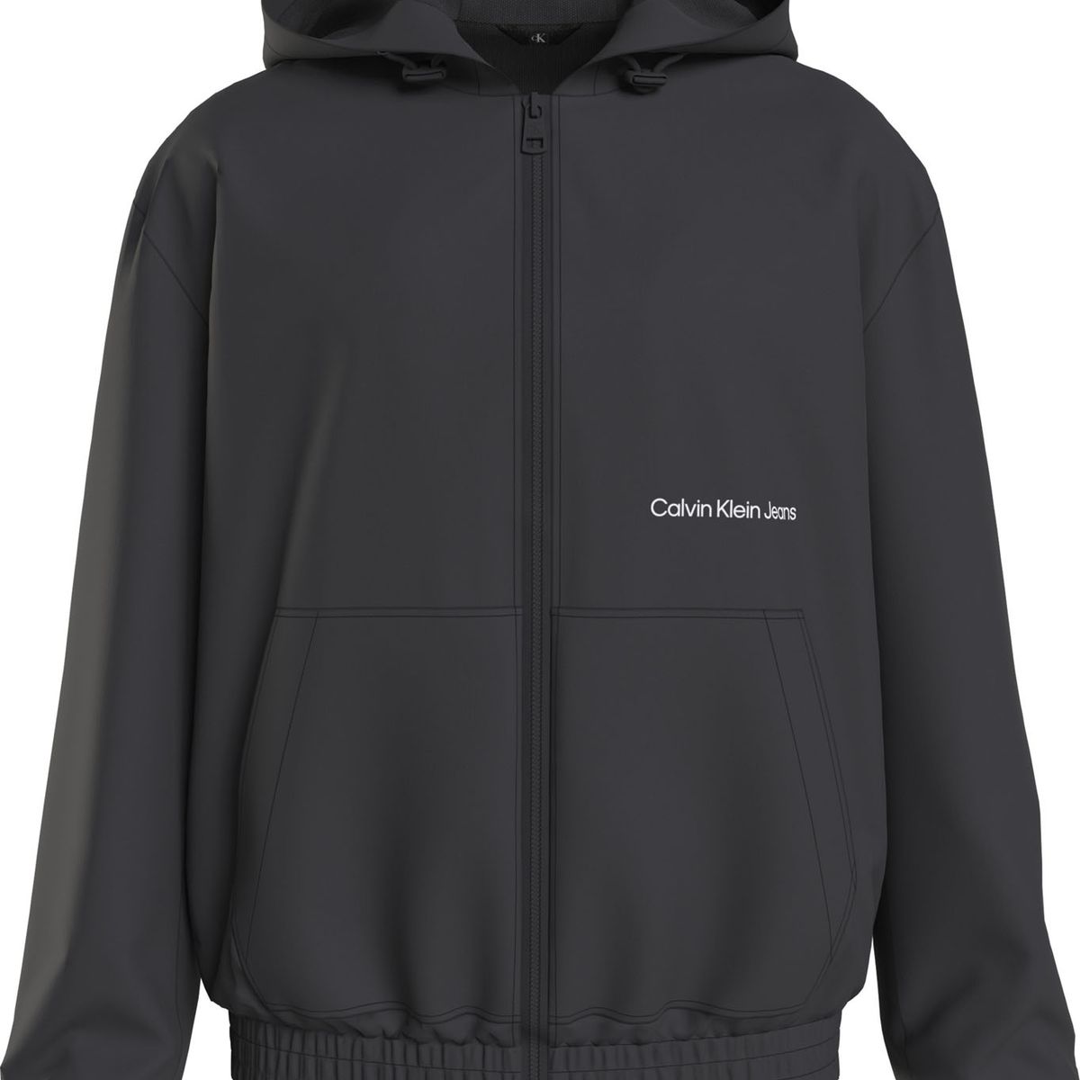 CALVIN KLEIN - Chaqueta Negra Con Cierre Para Hombre Calvin Klein