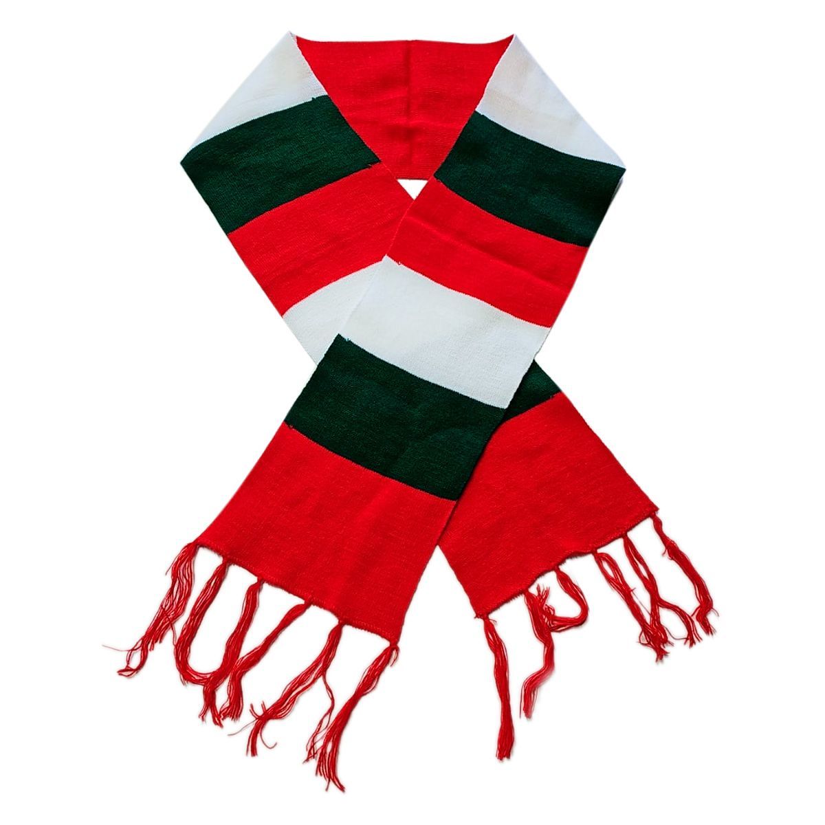 GENERICO - Kit X2 Navidad Guantes + Bufanda Hilo 3 Rayas Adultos