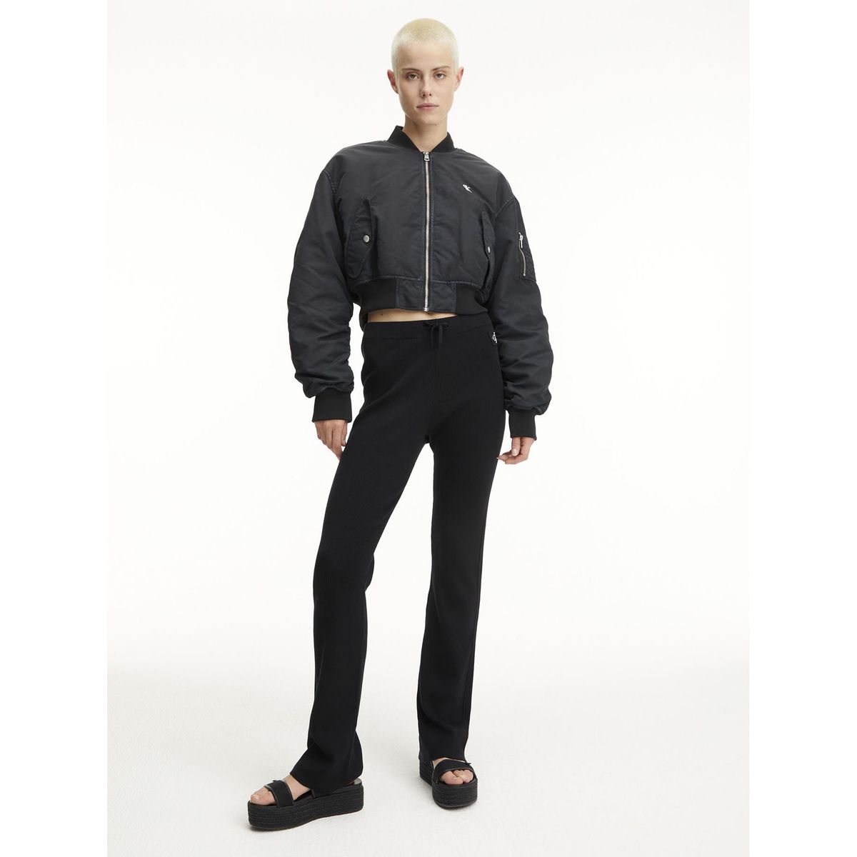 CALVIN KLEIN - Chaqueta Bomber Ligeramente Acolchada Mujer Negro Calvin Klein