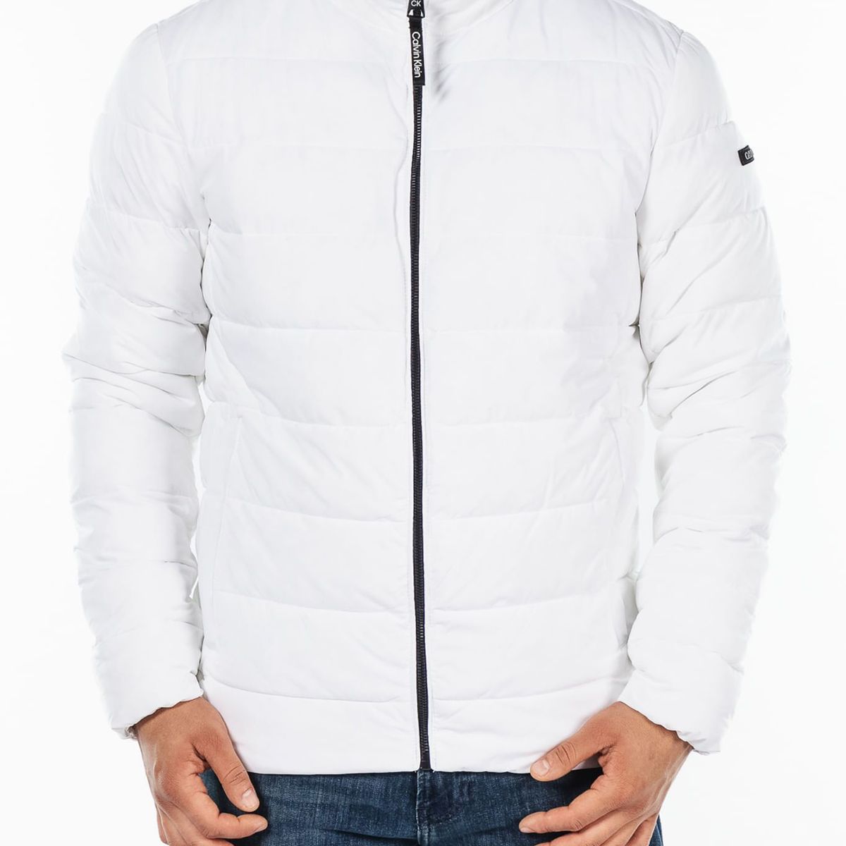 CALVIN KLEIN - Chaqueta Manga Larga Con Cierre Hombre Blanco Calvin Klein