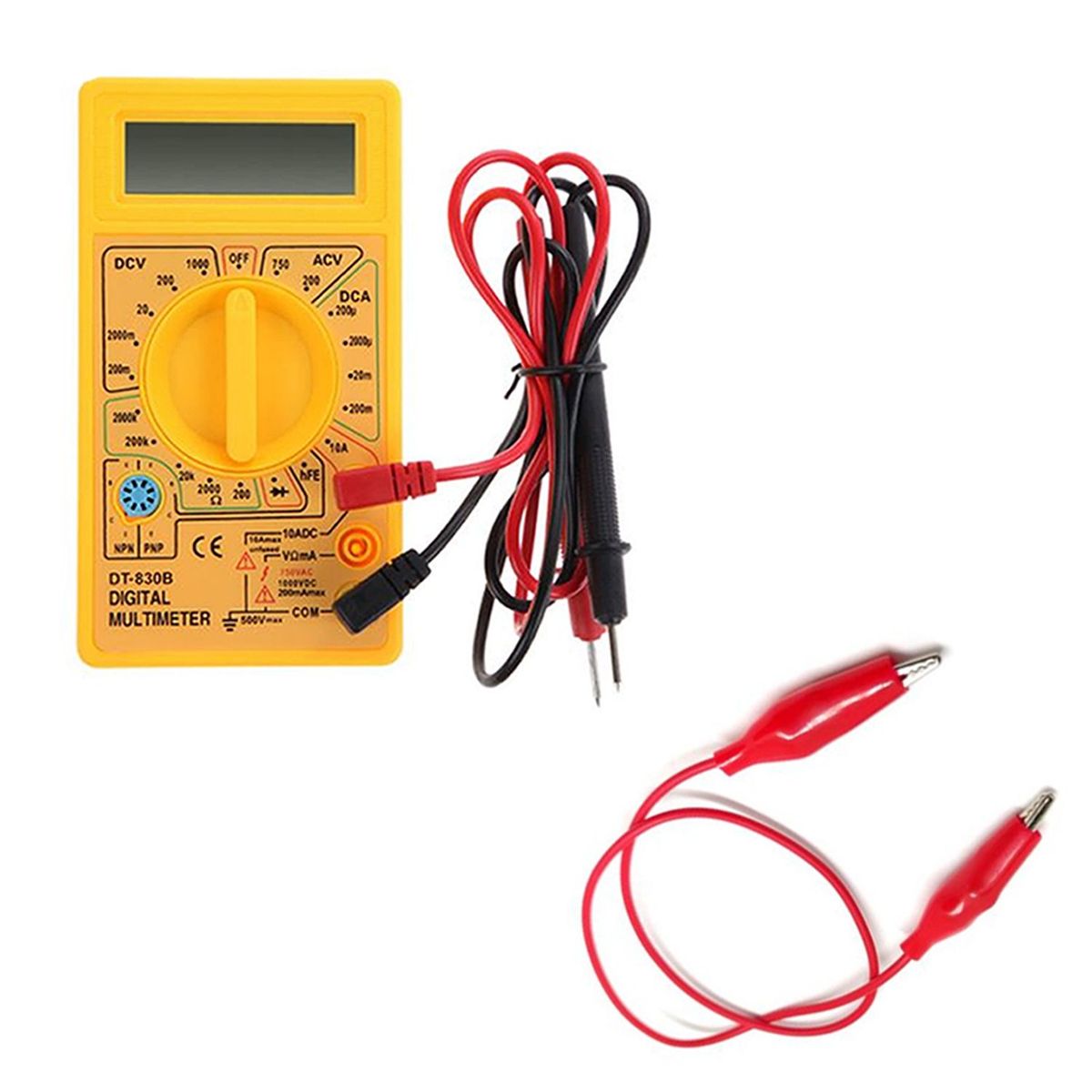 OSBLACK - Multímetro Tester Digital Osblack Puntas medición con caimán