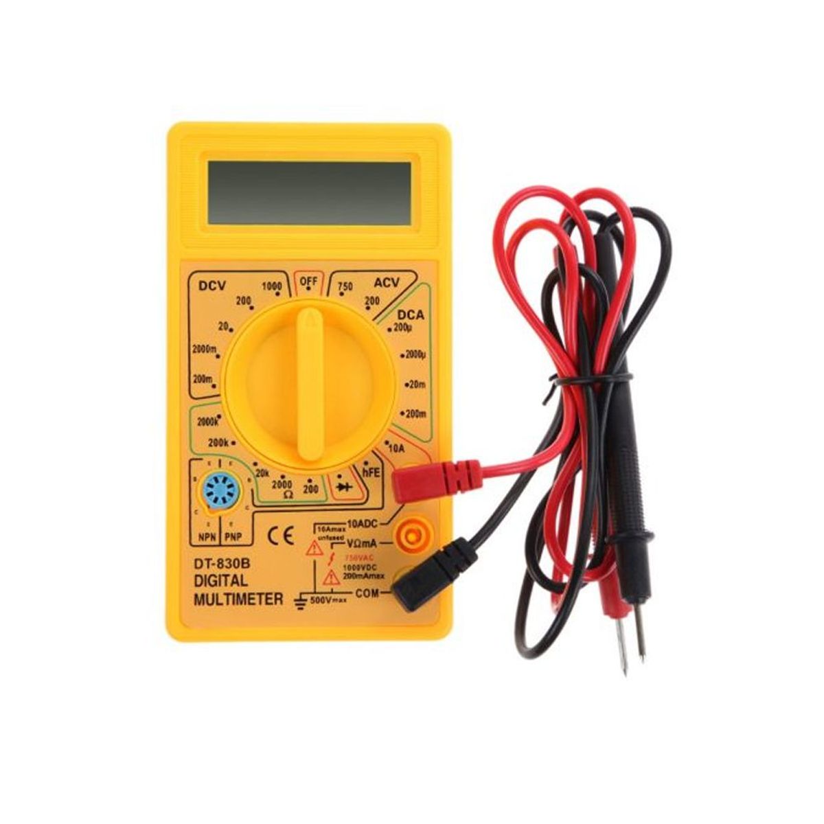 OSBLACK - Multímetro Tester Digital Osblack Puntas medición con caimán