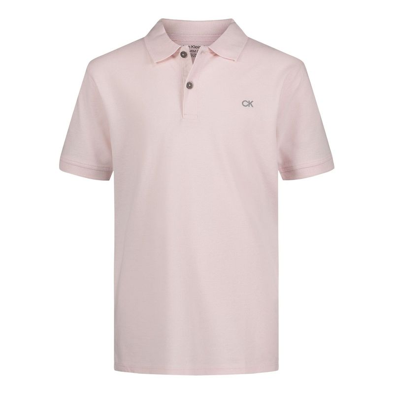 CALVIN KLEIN - Polo Con Micro Logo Rosado Para Niño Calvin Klein