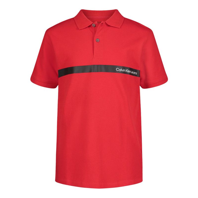 CALVIN KLEIN - Polo Con Logo Rojo Para Niño Calvin Klein