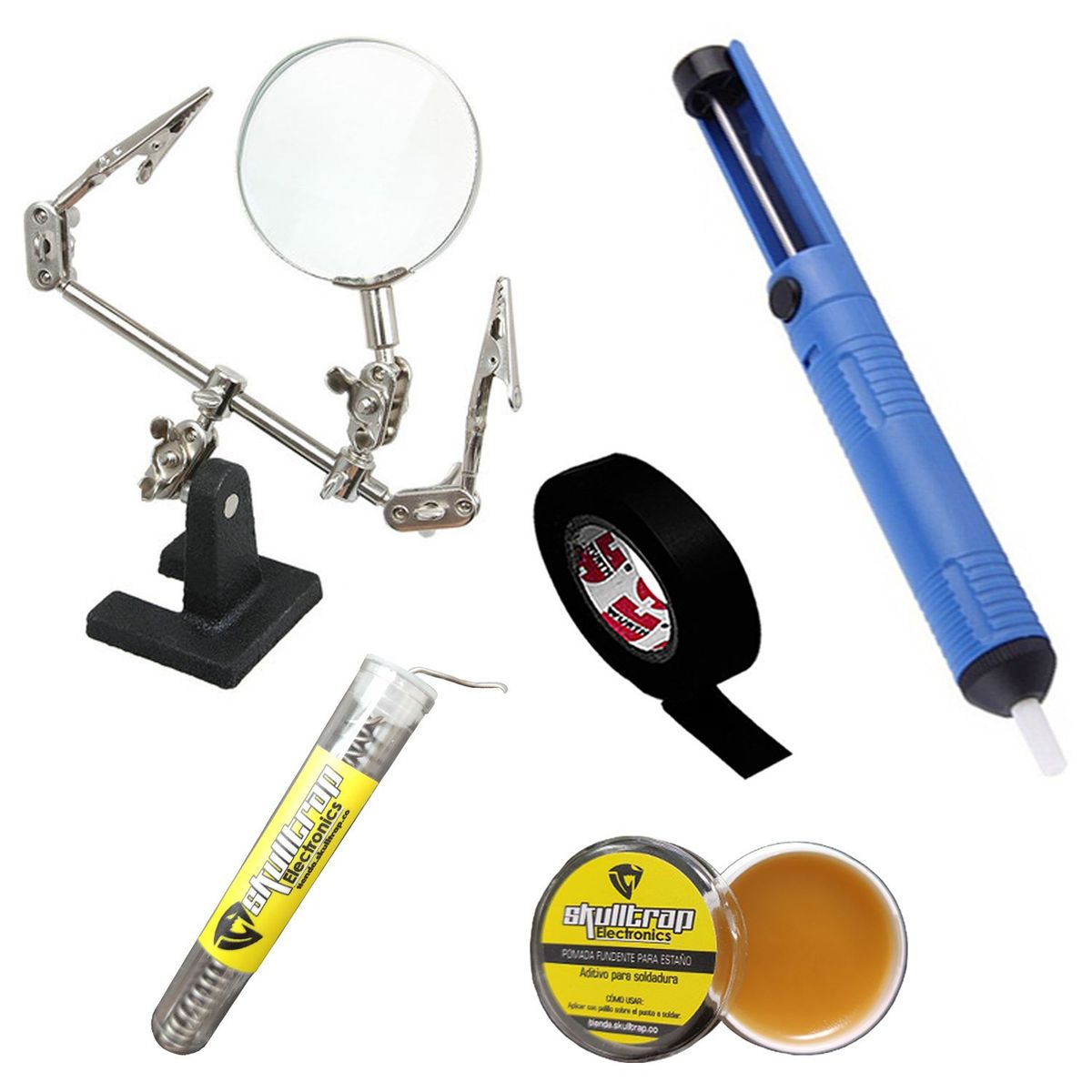 STAND - Tercera Mano Lupa Desoldador Estaño Pomada Cinta