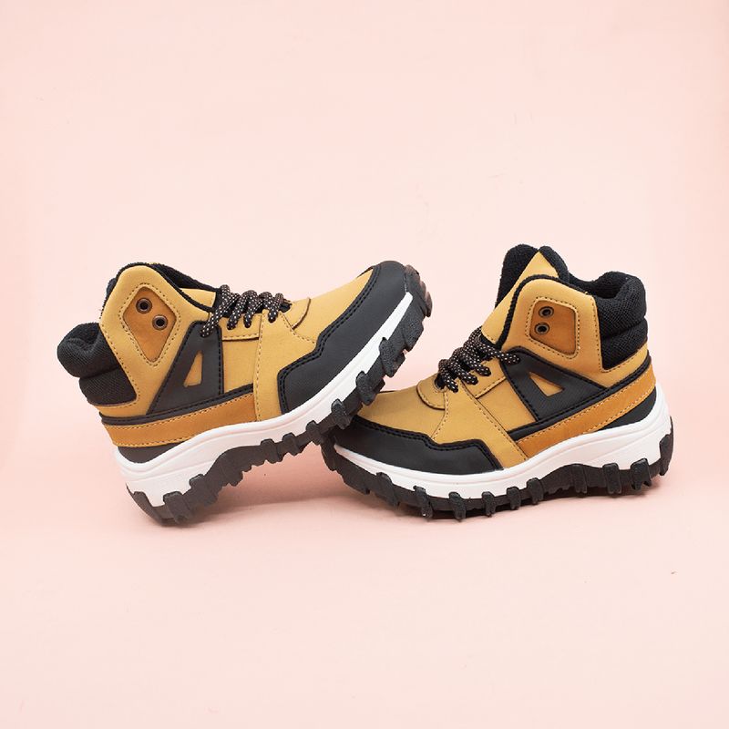 PAPOS - Botas McGregor Miel y Negro - Zapatos Niños PAPOS - Marron