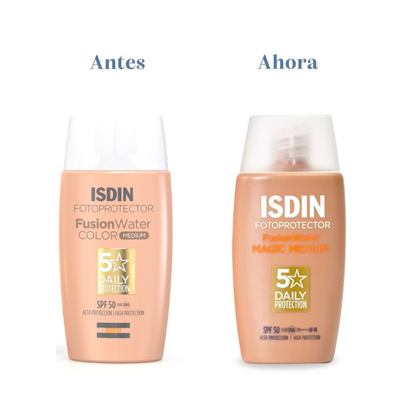 ISDIN - Fotoprotector FusionWater Color Tono Medio SPF50x50mlIsdin
