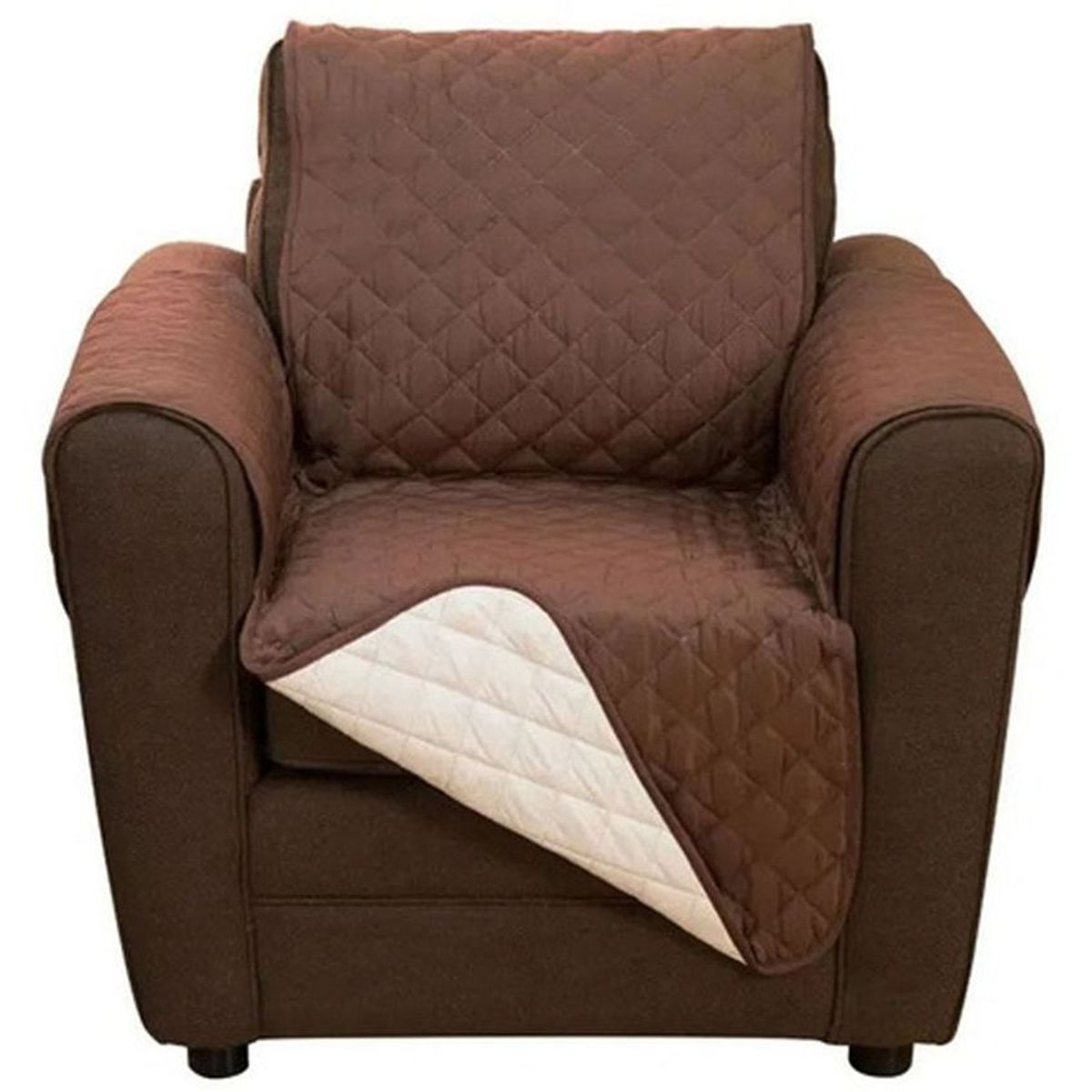 GENERICO - Protector cubre sofa 1 puesto forro para muebles doble faz