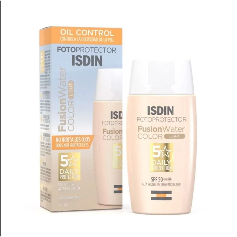 ISDIN - Fotoprotector Fusionwater Color Tono Light SPF50x50gr-Isdin