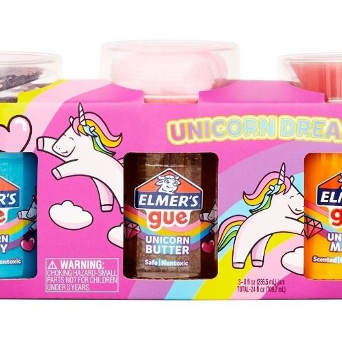 ELMERS - Kit Slime Elmers Unicornio X3 Niñas Niños