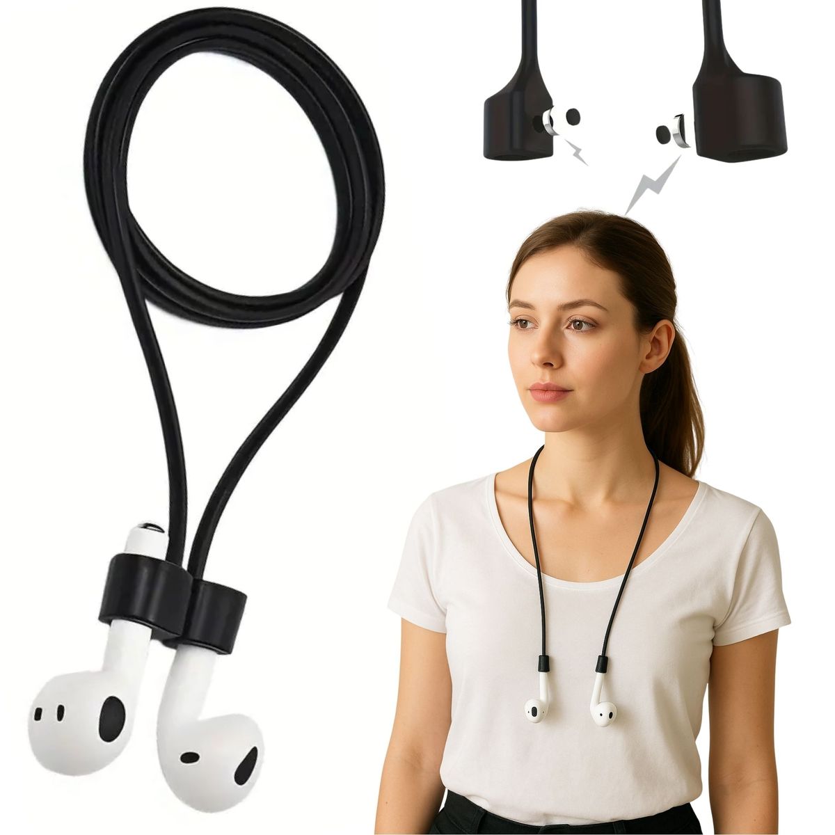 GENERICO - Soporte Anti-caída Para Auriculares Bluetooth Universal Larg